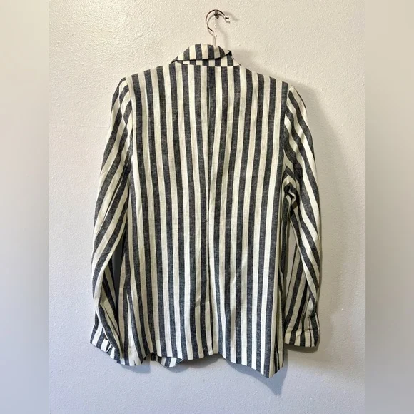 POPSUGAR NWT Striped Linen Blend Blazer - XS - Picture 8 of 10